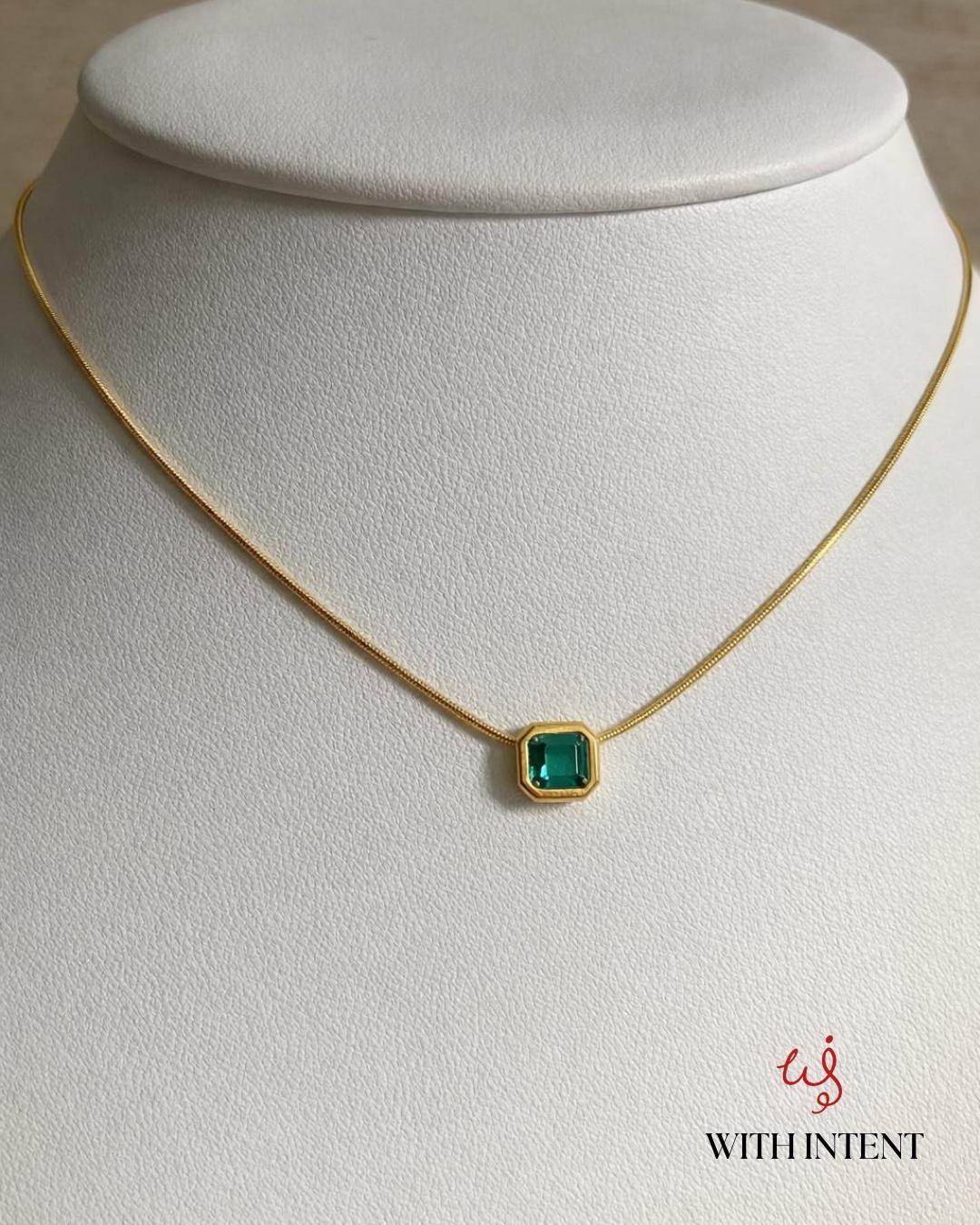 Emerald Poise Necklace