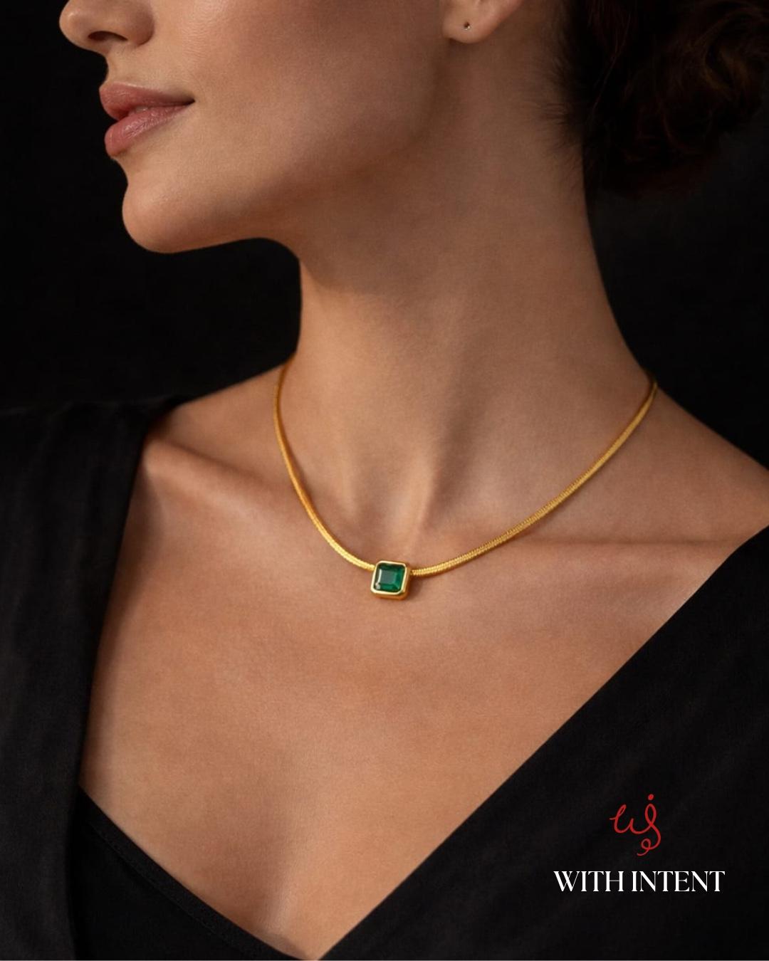 Emerald Poise Necklace - Image 5