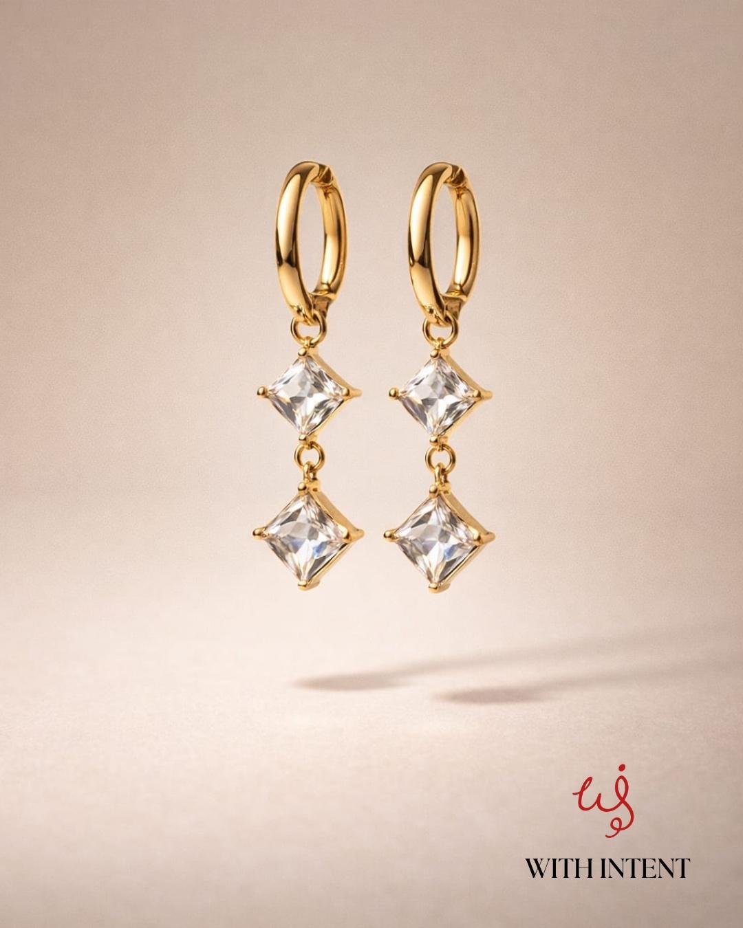 Radiant Duo Drop Earrings - Image 5