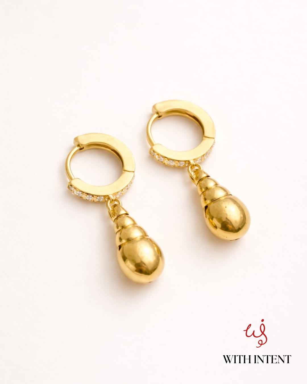 Gilded Drop Hoops - Image 4