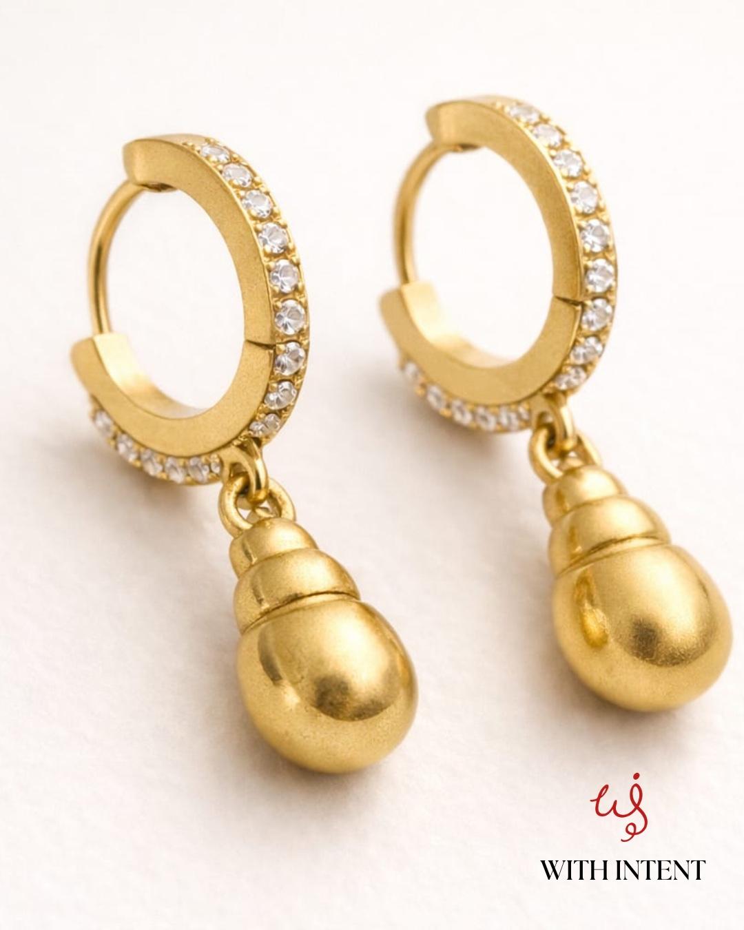 Gilded Drop Hoops - Image 5