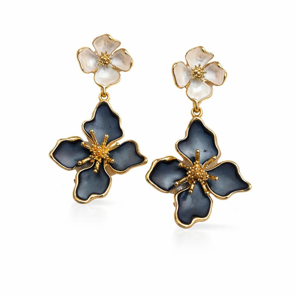 Midnight Bloom Drop Earrings - Image 1